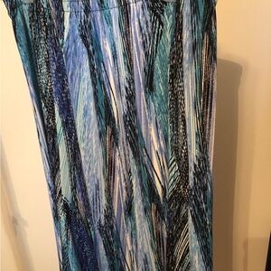 Southern Lady Aqua and Black Skirt Women’s 1X
